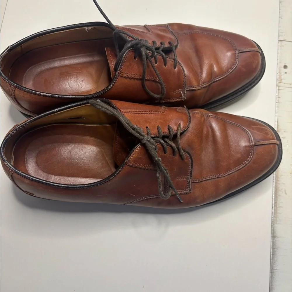Allen Edmonds Mens Brown Leather Split Toe Oxford Dress Shoes Size 8.5